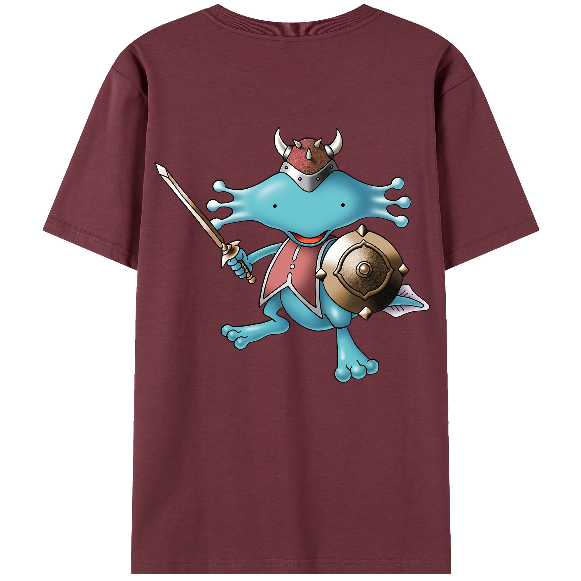 （画像用） ドラゴンクエスト Doragon Kuesuto Dragon Quest 綿100％半袖Tシャツ（背面プリント）